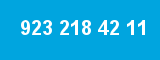 923 218 42 11 923 218 42 11